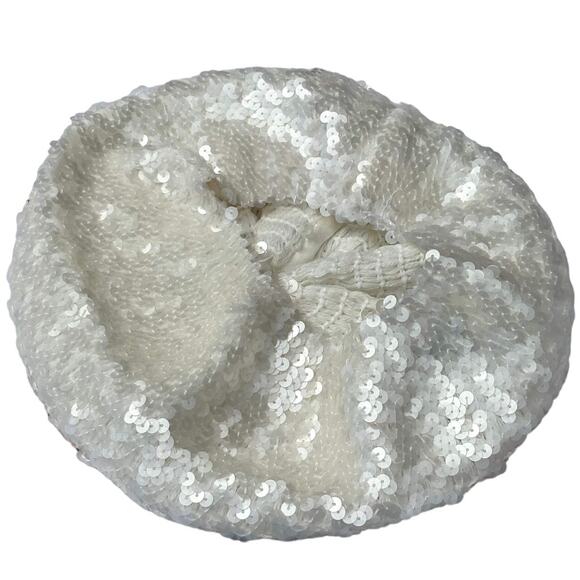 Cream Sequin Beanie - Picture 4 of 6